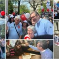 SNS prikuplja potpise za nadolazeće izbore: Vučić se obratio iz Zemuna; Veliki broj građana čekao u redovima da da svoju…