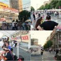 Pobunjena akademska zajednica nastavila blokadu ispred Vlade Srbije Profesori predstavili maturantimaa studijske programe