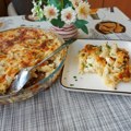 Zapečeni složenac sa ćuretinom i sirom