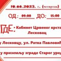 Dajte krv, akcija u četvrtak u Leskovcu
