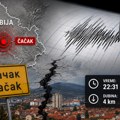 Zemljotres pogodio Čačak: registrovan potres jačine 2,0 stepena po Rihteru