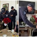 (Foto) divan gest pažnje srpskih policijaca Na putevima širom zemlje delili ruže povodom Dana žena, posetili i dom za stare
