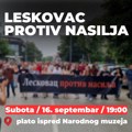 Danas od 19 sati protest „Leskovac protiv nasilja“