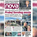 „Nova“ piše: „Proboj Savskog mosta – Aktivisti iznenadili policiju, dve poslanice SSP se probile na most“