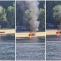 Zapalio se čamac dok je bračni par bio u njemu Drama kod Čačka: Vatrogasci i policija na licu mesta (video)