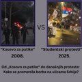 Od „Kosovo za patike“ do današnjih protesta: Kako se promenila borba na ulicama Srbije?