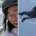 Sekund pre katastrofe: Ovo je jezivi selfi skijašice pre nego što ju je napao snežni leopard.
