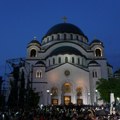 Svenoćno bdenije i liturgija pred pojasom Presvete Bogorodice u Hramu Svetog Save