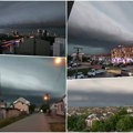 Kakvo je ovo nevreme? Objavljeni snimci formiranja olujnih oblaka nad Srbijom: Ljudi u čudu gledaju prizore! Poplavljeni…