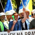U Sarajevu održan protest rudara iz Federacije BiH