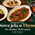 Nova jela, pet sledova i jedno posebno veče u restoranu Thyme