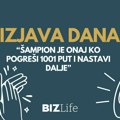 Izjava dana: „Šampion je onaj ko pogreši 1001 put i nastavi dalje“