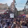 Počeo veliki protest u Zagrebu, stiglo na desetine hiljada ljudi! Vijore se šahovnice, pevaju pesme, spominju "bojne", Dalija…