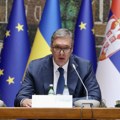 Vučić se obraća na Konferenciji predsednika parlamenata država kandidata za članstvo u EU