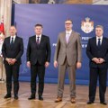"Velika petorka" stigla u Beograd: Počeo sastanak sa predsednikom Vučićem (foto)