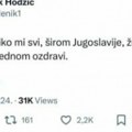 "Srbija je zemlja bolesnika" Najveći zagovornik teze da su Srbi genocidni podržao protest opozicije na Slaviji