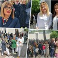 Otvoren paviljon Srbije na bijenalu u Veneciji: Ministarka Maja Gojković sa Aleksandrom Denićem obišla izložbu (foto)