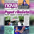 Nova“ piše: „Poput rikošeta – Vučić zapao u stanje panike“