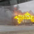 Izgorela prikolica kamiona na auto-putu Niš-Leskovac