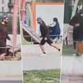 Uznemirujući snimak iz Francuske! Pomahnitali napadač ubada nožem dete u kolicima nemoćna žena vrišti i brani ga telom