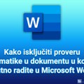 Kako isključiti proveru gramatike u dokumentu u kome trenutno radite u Microsoft Word-u