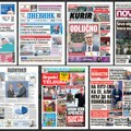 Naslovne strane sutrašnjih novina: Prelistavanje štampe za subotu, 17. januar 2026. godine