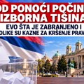 Srbija od ponoći ulazi u izbornu tišinu: Kazne za kršenje pravila i do 600.000 dinara