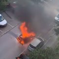 Gori automobil u Novom Sadu: Ogroman plamen zahvatio vozilo, vatrogasci stigli na lice mesta