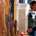 Vučić u Hramu Svetog Save na pomenu patrijarhu Irineju: Njegovu mudrost i predanost zauvek ćemo pamtiti FOTO