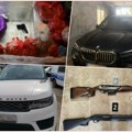 Razbijena zelenaška mreža u Ulcinju: Trojica uhapšena, zaplenjeno oružje, skupocena vozila... (foto)