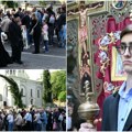 Spasovdanska litija stigla do Slavije: Hiljade ljudi prate Pojas Presvete Bogorodice do Hrama Svetog Save