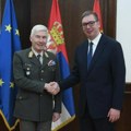 "Razgovarali smo o situaciji na Kosmetu" Predsednik Vučić primio prvog čoveka Vojnog komiteta EU generala Brigera (foto)