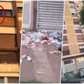Gađao prolaznike smećem i pivskim flašama: Mladić napravio haos u Leskovcu, intervenisala i policija (video)
