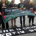 U crnini i ćutanju održan protest u Knez Mihailovoj: Pozvali na prestanak okupacije Gaze