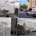 Lokalizovan požar na platou ispred skupštine: Gori šator, nadvio se gust dim do Trga Nikole Pašića (foto, video)