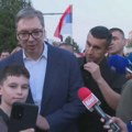 Vučić i Brnabić na skupu protiv blokada u Borči, premijer Macut u Leštanima