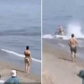Turistu napala džinovska riba u plićaku: Drama na poznatoj plaži u Španiji, ljudi vrištali zbog krvave vode (video)