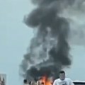Haos na autoputu Miloš Veliki Automobil u plamenu, crni dim prekrio nebo (foto/video)
