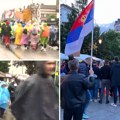Po kiši i vetru studenti u četiri kolone marširaju ka Loznici, maratonci obilaze Evropski parlament