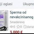 "Sperma nevakcinisanog muškarca, 3.000 evra" Oglas zapalio mreže, od igle do lokomotive... preko semene tečnosti