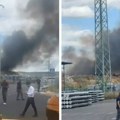 Prvi snimci požara na deponiji u Loznici: Dramatični prizori, gust crni dim nadvija grad