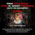 Sutra protest „Srbija protiv nasiljaˮ, blokada kod Glavne pošte