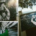 (Foto, video) osvanuo mural u čast legende Partizana: Čuvena slika Moce Vukotića krasi tribinu stadiona