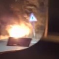 Gori automobil kod male Moštanice Drama na Obrenovačkom putu, ima povređenih(foto/video)