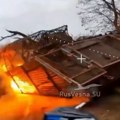 Ukrajinci pokušavaju da pobegnu u zapaljenom transporteru, ali ih stiže drugi dron (video)