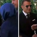 (Video) Emanuel i Emina u klinču Neprijatna scena na samitu NATO-a Makron pokušao da poljubi ruku Erdoganove žene