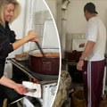 Žugići spremaju zimnicu: Anđelka ljušti papriku, Marko meša ajvar za šporetom, Čarna na traktoru