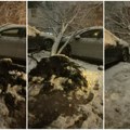 (Foto) Sneg uzima danak: Stablo palo na parkirane automobile