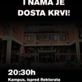 Večeras protest zbog puštanja iz pritvora okrivljenih za prebijanje studenata kada je jednoj studentkinji polomljena vilica