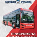 Privremena izmena trase na liniji 25, van funkcije autobusko stajalište Ruski spomenik